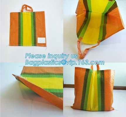 La maniglia laminata tessuto amichevole di Eco, Tote Bag tessuto pp, RPET ha ricoperto le borse pratiche di acquisto riciclabile pieghevole