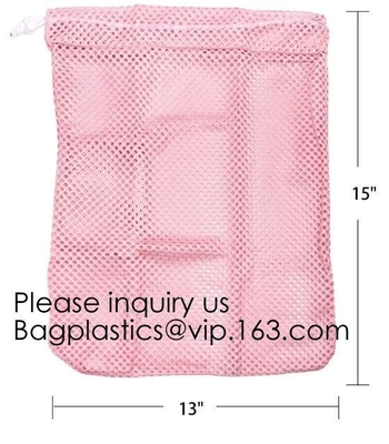 Borsa portabiancheria biodegradabile con coulisse personalizzata, logo stampato Poly Hotel, borsa portabiancheria da viaggio