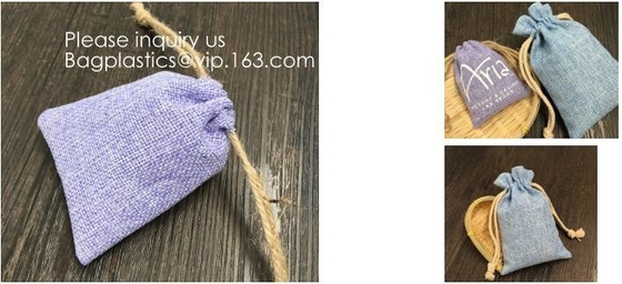 Sacchetti di iuta naturale con coulisse Sacchetti di caramelle per gioielli Sacchetti regalo per bomboniere per feste di matrimonio di Natale
