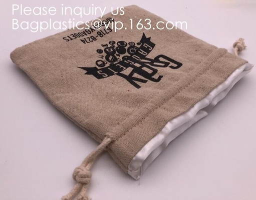 Sacchetti di iuta naturale con coulisse Sacchetti di caramelle per gioielli Sacchetti regalo per bomboniere per feste di matrimonio di Natale