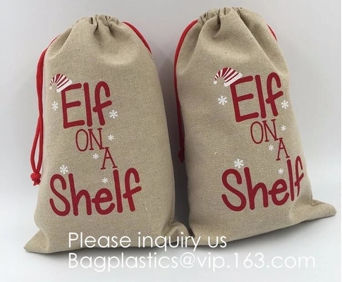 Sacchetti di iuta naturale con coulisse Sacchetti di caramelle per gioielli Sacchetti regalo per bomboniere per feste di matrimonio di Natale