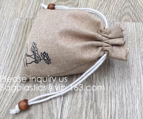 Sacchetti di iuta naturale con coulisse Sacchetti di caramelle per gioielli Sacchetti regalo per bomboniere per feste di matrimonio di Natale