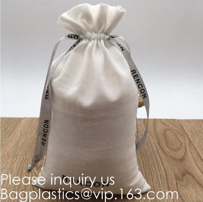 Sacchetti di cotone con coulisse, sacchetti di mussola di cotone, sacchetto di cotone, sacchetti riutilizzabili, sacchetto di gioielli, sacchetti regalo