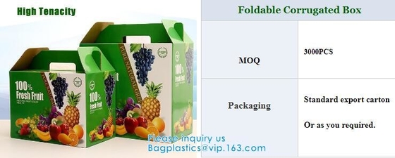 Scatola di imballaggio per frutta ondulata, laminazione lucida, stampa offset, scatola pieghevole, cono di fiori, imballaggio Flowral