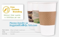 Manica della tazza, ondulata sulla manica con stampa, logo di marca, tazza di carta calda, manica della tazza, manica riciclabile