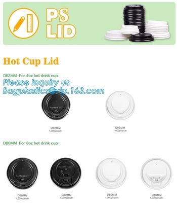 Bicchiere di carta da caffè biodegradabile con coperchio personalizzato stampato, confezione con coperchio per tazza di carta gelato da 3 once 5 once 6 once 8 once