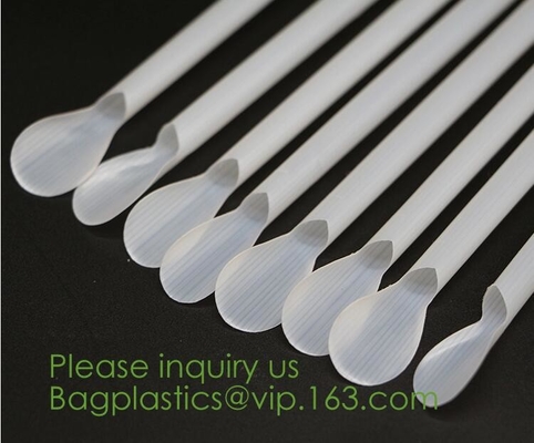 PLA a base vegetale, involucro individuale, cannuccia per cocktail, ecologico, amido di mais, Flexi, cucchiaio, forchetta, coltery