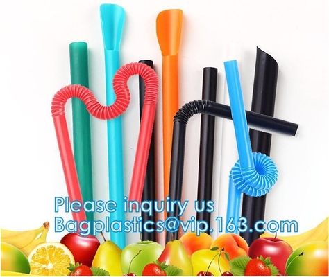 PLA a base vegetale, involucro individuale, cannuccia per cocktail, ecologico, amido di mais, Flexi, cucchiaio, forchetta, coltery