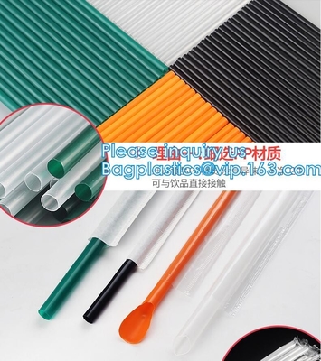 PLA a base vegetale, involucro individuale, cannuccia per cocktail, ecologico, amido di mais, Flexi, cucchiaio, forchetta, coltery