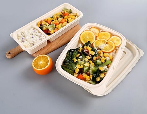Porti via gli alimenti a rapida preparazione, il contenitore di imballaggio del compartimento, i contenitori, l'amido biodegradabile, scatola ambientale del pasto del pranzo