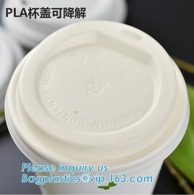 Ecologico, Blodegradable, concimabile, PLA ha allineato l'insieme freddo caldo eliminabile della tazza della bevanda, il caffè, i negozi, chiosco