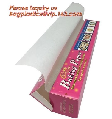 Rotolo della carta pergamena, rotolo di carta bollente della taglierina dello scorrevole per la cottura, arrostire, impermeabile al grasso, carta dell'involucro, cuoco unico