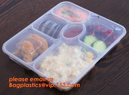 Il ristorante porta via Bento Boxes, preparazione eliminabile, compartimento della parte, contenitori dell'alimento di divisione della scatola di pranzo