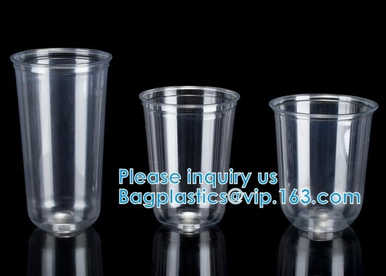 Tazza eliminabile creativa a forma di U di scintillio, bevanda Juice Coffee Tea Takeaway Cups, frullato di frappè