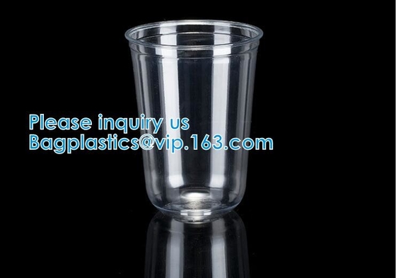 Tazza eliminabile creativa a forma di U di scintillio, bevanda Juice Coffee Tea Takeaway Cups, frullato di frappè