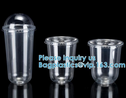 Tazza eliminabile creativa a forma di U di scintillio, bevanda Juice Coffee Tea Takeaway Cups, frullato di frappè