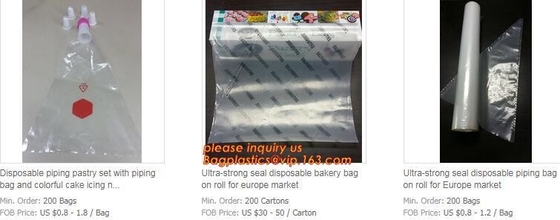 Le borse biodegradabili della conduttura della pasticceria, agglutinano decorando le borse, i corredi iniziali bollenti di Candy dei biscotti, borse di congelamento