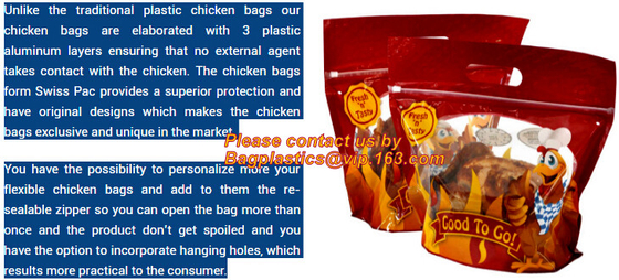 La borsa di carne grigliata, le borse del pollo del girarrosto, la borsa dell'alimento di microonda, Woolworths, Shoprite INSACCA, PORTA VIA la borsa