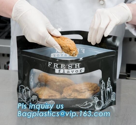 La barriera, a prova d'umidità, pollo del girarrosto di Kraft insacca la ghiottoneria d'imballaggio del pasto caldo insacca con la serratura risigillabile della chiusura lampo