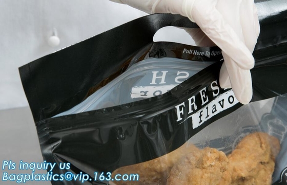 La barriera, a prova d'umidità, pollo del girarrosto di Kraft insacca la ghiottoneria d'imballaggio del pasto caldo insacca con la serratura risigillabile della chiusura lampo