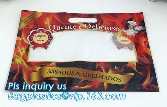 La chiusura lampo risigillabile del cursore, Doypack, pollo arrosto sta sul sacchetto con il foro di sfiato, condizione inferiore di auto del rinforzo