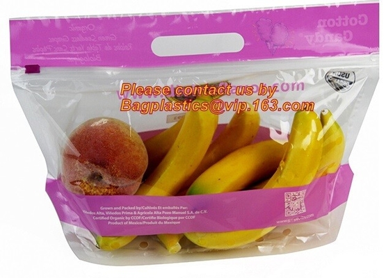 Stia sul sacchetto, borse di plastica della serratura dello zip della chiusura lampo del cursore del chiaro del commestibile del congelatore dell'alimento pacchetto riutilizzabile della frutta