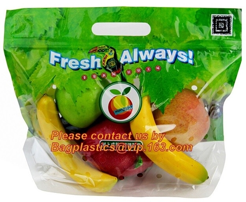 Stia sul sacchetto, borse di plastica della serratura dello zip della chiusura lampo del cursore del chiaro del commestibile del congelatore dell'alimento pacchetto riutilizzabile della frutta