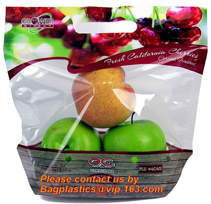 Stia sul sacchetto, borse di plastica della serratura dello zip della chiusura lampo del cursore del chiaro del commestibile del congelatore dell'alimento pacchetto riutilizzabile della frutta