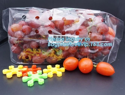 Chiaro supporto a chiusura lampo sulle borse d'imballaggio del sacchetto della frutta, borse scaricate dei prodotti con la chiusura lampo, frutta di verdure al minuto