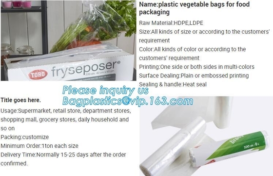 L'insalata fresca della lattuga fruttifica ortaggi freschi dell'anti nebbia dei sacchetti BOPP che imballano le borse, il vegebag, logo della stampa