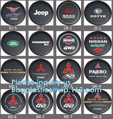 Copertura di ruota di riserva su ordinazione della ruota di automobile Tiro, copertura della ruota di scorta, PVC, unità di elaborazione, Oxford, di nylon, copertura della ruota di scorta di Pajero