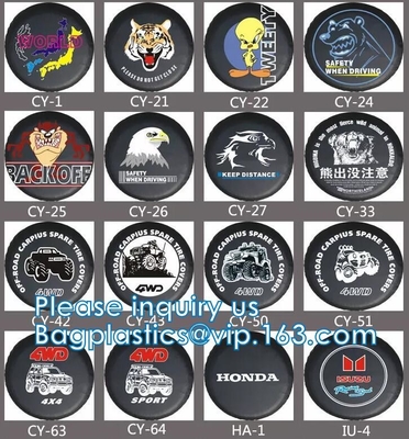 Copertura di ruota di riserva su ordinazione della ruota di automobile Tiro, copertura della ruota di scorta, PVC, unità di elaborazione, Oxford, di nylon, copertura della ruota di scorta di Pajero