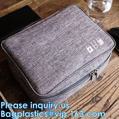 Organizzatore cosmetico di Skincare di trucco di viaggio, borsa dell'articolo da toeletta, borsa di tela pieghevole, compartimenti multipli di stoccaggio