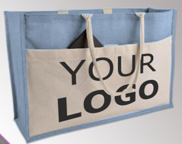 Tasca interna della chiusura lampo di Tote Bag Full Gusset With della iuta di Tote Bags Bulk Laminated Interior della tela da imballaggio, DIY Art Crafts