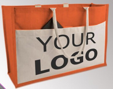 Tasca interna della chiusura lampo di Tote Bag Full Gusset With della iuta di Tote Bags Bulk Laminated Interior della tela da imballaggio, DIY Art Crafts