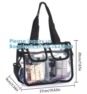 Le chiare borse, stadio approvato, vedono attraverso Tote Bag, la tracolla, grande borsa trasparente