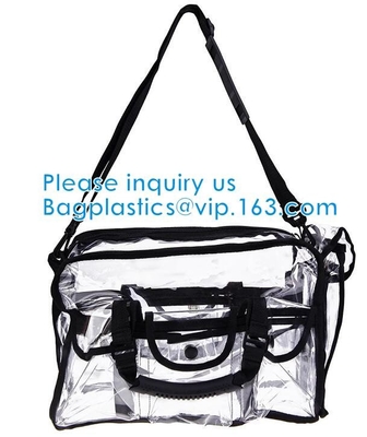 Le chiare borse, stadio approvato, vedono attraverso Tote Bag, la tracolla, grande borsa trasparente