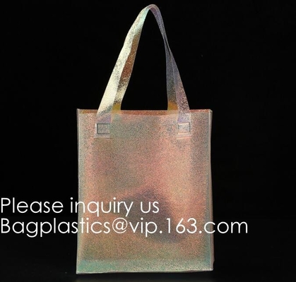 Scintillio Tote Bag Pvc Holographic Bag, arcobaleno del vinile, totalizzatore di nuoto della borsa a tracolla della maniglia del laser della spiaggia