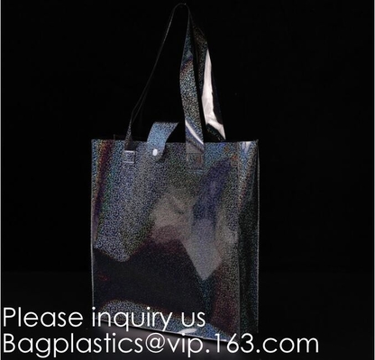 Scintillio Tote Bag Pvc Holographic Bag, arcobaleno del vinile, totalizzatore di nuoto della borsa a tracolla della maniglia del laser della spiaggia