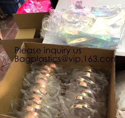 Scintillio Tote Bag Pvc Holographic Bag, arcobaleno del vinile, totalizzatore di nuoto della borsa a tracolla della maniglia del laser della spiaggia