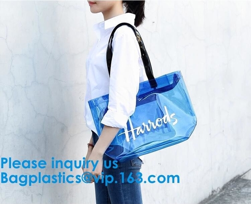 PVC, borsa del cursore e di nylon della chiusura dello stadio, chiara borsa di totalizzatore, borsa della borsa della spiaggia, viaggio & Tote Bags Zippered palestra