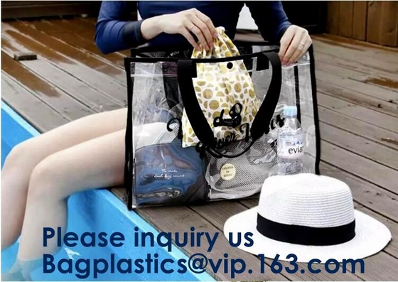 PVC, borsa del cursore e di nylon della chiusura dello stadio, chiara borsa di totalizzatore, borsa della borsa della spiaggia, viaggio & Tote Bags Zippered palestra