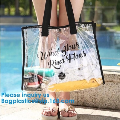 PVC, borsa del cursore e di nylon della chiusura dello stadio, chiara borsa di totalizzatore, borsa della borsa della spiaggia, viaggio & Tote Bags Zippered palestra