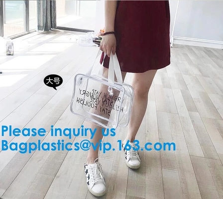 PVC, borsa del cursore e di nylon della chiusura dello stadio, chiara borsa di totalizzatore, borsa della borsa della spiaggia, viaggio & Tote Bags Zippered palestra