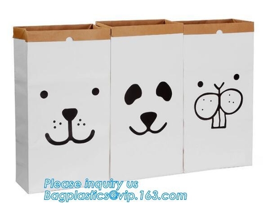 borsa più papier delle sac en, decorazione di tela di Basket Nursery Home dell'organizzatore dell'abbigliamento dei giocattoli dei bambini della borsa di stoccaggio di carta kraft