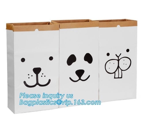 borsa più papier delle sac en, decorazione di tela di Basket Nursery Home dell'organizzatore dell'abbigliamento dei giocattoli dei bambini della borsa di stoccaggio di carta kraft