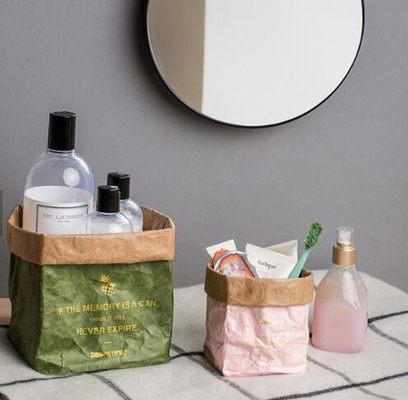 Borsa di stoccaggio di carta kraft, borse di Laudry Kraft, borse di vestiti, sacco di carta riciclato pacchetto di Brown, organizzatore del cassetto
