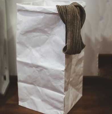Borsa di stoccaggio di carta kraft, borse di Laudry Kraft, borse di vestiti, sacco di carta riciclato pacchetto di Brown, organizzatore del cassetto