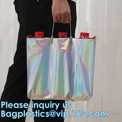 Borse riutilizzabili della borsa olografica dell'arcobaleno, ristorante Takeouts della scatola di pranzo della spiaggia di viaggio di sicurezza di sport della palestra