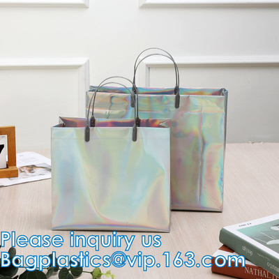 Borse riutilizzabili della borsa olografica dell'arcobaleno, ristorante Takeouts della scatola di pranzo della spiaggia di viaggio di sicurezza di sport della palestra